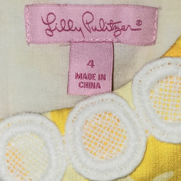 Lilly Pulitzer First Impressions Yellow Rose Mila Shift Dress - Picture 6 of 9